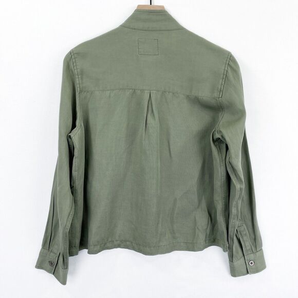 Rails Jacket‎ Womens Small Green Relaxed Linen Military Utility Festival Coastal - Picture 9 of 16